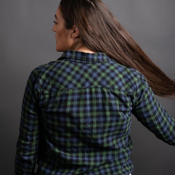 Blue Green Flannel by Check & Stripe - Picture 6 of 8